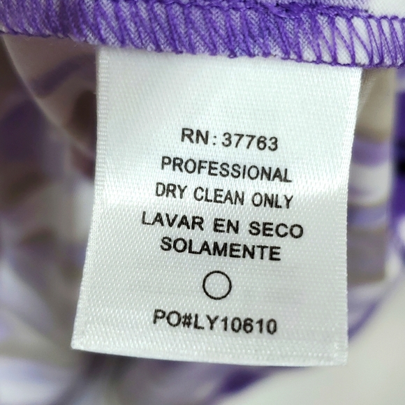 Laundry by Shelli Segal Dark Lavender Abstract Midi Dress 2 NWT - Picture 12 of 16